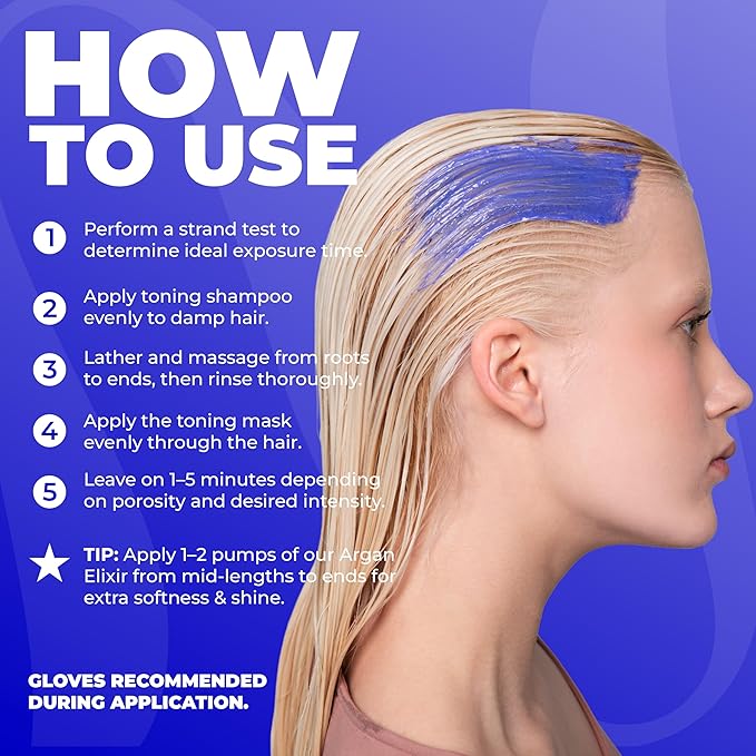 naissant Icy Cool Blonde Hair Purple Toning Mask | Ultra High-Purity Pigments | Neutralizes Yellow & Brassy Tones | Hyaluronic Acid, Collagen & Biotin | Paraben, Ammonia & Sulfate Free | 10.1 Fl. Oz