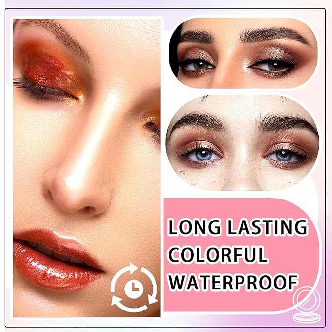 63 Colors Eyeshadow Palette,Matte Glitter Eyeshadow Makeup Palette with Eyeshadow Brush,Highly Pigmented Colorful Shimmer Eye Shadow Palette Makeup Kit for Women 02
