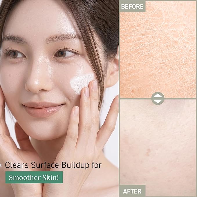 White Clay Enzyme Cleanser, Gentle Exfoliating Face Wash for Sensitive Skin, Deep Pore Facial Cleanser, Powder to Creamy Clay Mask, Korean Skin Care