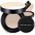 JUNG SAEM MOOL Essential Skin Nuder Cushion | Natural Finish, Buildable Coverage Cushion Foundation by Korean Makeup Artist (Refill Included, 0.98 Fl Oz, SPF 50), 19 Pink Light
