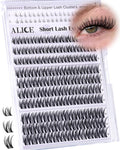 ALICE Flaunt Lash Clusters Natural Wispy Lash Extensions Short Volume 10-14mm Cluster Eyelash Extensions Thin Band Individual Lashes with Spiky Bottom Lashes