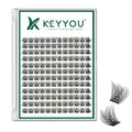 Lash Clusters 144pcs Individual Lashes D Curl 12mm Eyelash Clusters KEYYOU Air Touch Cluster Lashes Super Lightweight Soft Wispy Comfortable Easy DIY at Home(Air02-D-12mm)