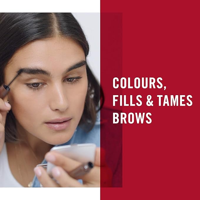 Rimmel London Wonder'Full 24HR Eyebrow Mascara, Long-Wearing, Waterproof, Smudge-Proof, 003, Dark Brown, 0.04oz