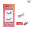 Lilly Lashes Self Adhesive Eyelashes (Half Lashes), No Lash Glue Needed, Body Heat Activated Press on Lashes, Reusable Self Adhesive Eyelashes Up to 5x, Easy to Apply & Remove (DayDreamer)
