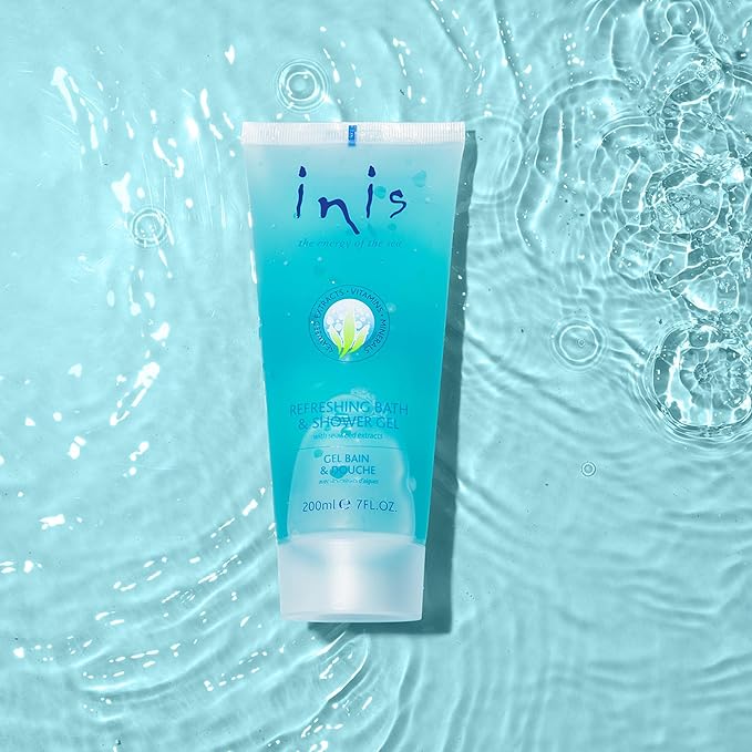 Inis the Energy of the Sea - Refreshing Bath and Shower Gel, Body Wash for Women and Men, Sulfate Free Body Wash with Seaweed and Sea Minerals, Clean Ocean Fresh Scent, 7 fl oz