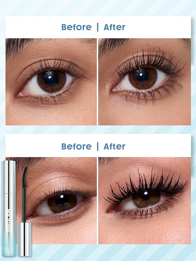 SHEGLAM Lift & Elevate Lengthening Mascara Lengthening Waterproof Mascara,Vegan & Cruelty-Free,Long-lasting- Black