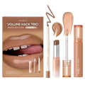 rom&nd Volume Hack Trio Lip Plumping Set - Toffee Nude Edition - 3-Step Liner, Balm & Gloss for Full, High-Shine Pout