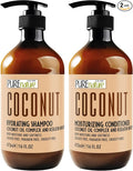 Coconut Shampoo and Conditioner Set - Sulfate Free - Deep Hydrating and Smoothing for Dry, Frizzy, Damaged Hair - Moisturizing, Shiny, Anti Frizz Salon Products for Women and Men - 16 Fl Oz (Set of 2)