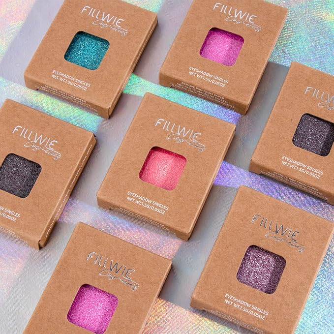 Duochrome Chameleon Single Eyeshadow, Purple to Blue Iridescent Shift, Creamy Putty Texture Cream-to-Powder, Zero Fallout Metallic Shimmer, High Pigment, Fits Magnetic Palette (Nebula)