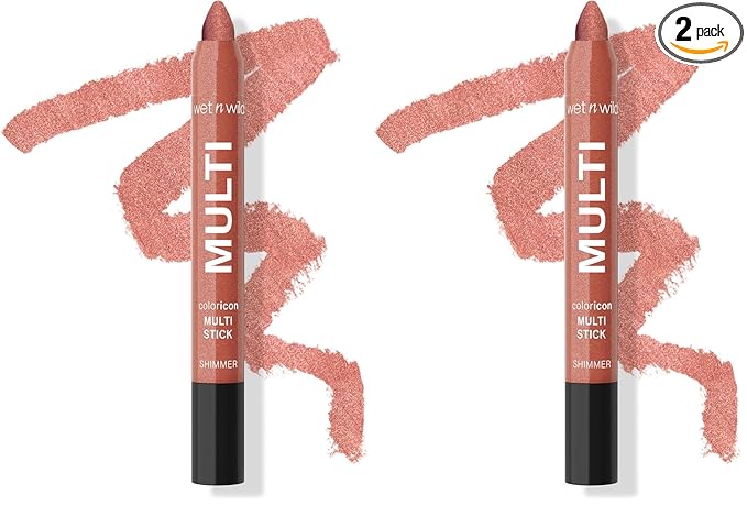 wet n wild Color Icon Cream Eyeliner Eyeshadow Multi-Stick, Moisturizing, Nourishing Velvety Cream-to-Powder Buildable & Blendable Formula, Cruelty-Free & Vegan - Born To Flirt (Pack of 2)
