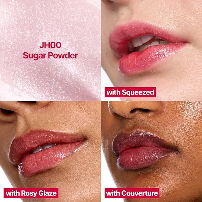 fwee Glowy Jelly Pot | Dewy Jelly Lip & Blush, Shimmer Glow Jelly Balm, Dewy Buildable Finish – Sugar Powder (Shimmer Balm) | 0.14 oz
