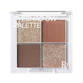 FV Natural Finish Eyeshadow Palette, 4 Matte & Metallic High Pigment Shades, Long-Lasting Eye Shadow Palette Makeup, Crease-Proof, Blendable Eye Makeup (Dark Brown)