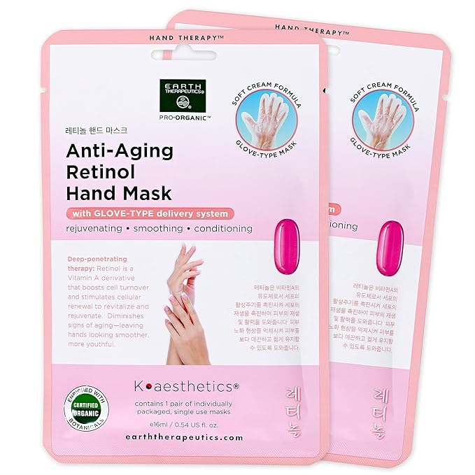 Earth Therapeutics Retinol Hand Mask 2 Pack