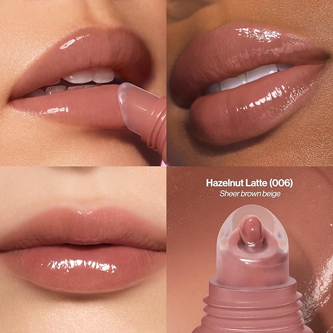 Revlon Glimmer Lip Treat Balm + Mask™, Overnight Peptide Lip Treatment, Hydrating, 006 Hazelnut Latte, 0.4 fl oz (Pack of 2)