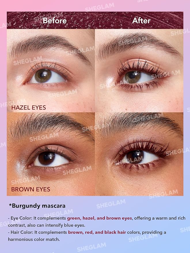 SHEGLAM All-In-One Volume & Length Mascara-Waterproof-Burgundy