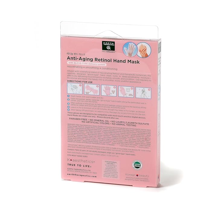 Earth Therapeutics Retinol Hand Mask 2 Pack