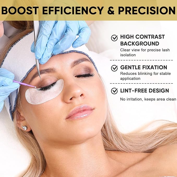 TEAWOO 150 Pairs Hydrogel Eyelash Patches, Under Eye Patches, Eye Pads for Eyelash Extension/Eyelash Tinting, Eyelash Extension Supplies Infused with Natural Aloe Vera