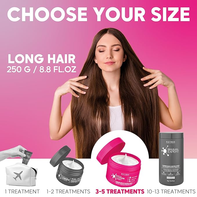 Brazilian Hair Bottox Expert Thermal Mask 8.8 oz - Contains Marine Collagen and Almond Oil - Formaldehyde-Free - Repairs the Hair Elasticity and Flexibility, Softens, Moisturizers, Adds Shine | Keratin