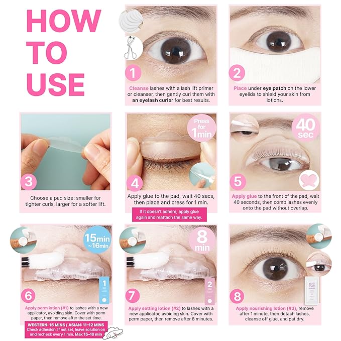 Korean Lash Lift Kit - Eye Brow Lamination Kit Eyelash Perm Kit Eyelash Lift Kit Lash Perm Eyebrow Lamination