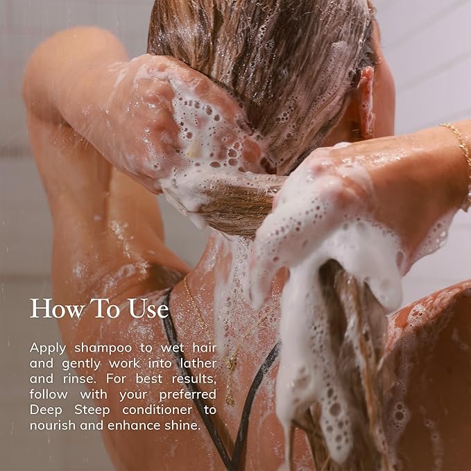 Deep Steep Argan Oil Hydrating Volume Shampoo, 17 oz – Volumizing Shampoo with Argan Oil, Aloe, Marula Oil & Rice Protein – Sulfate-Free, Vegan, Clean Beauty Hair Care, Full Hydration