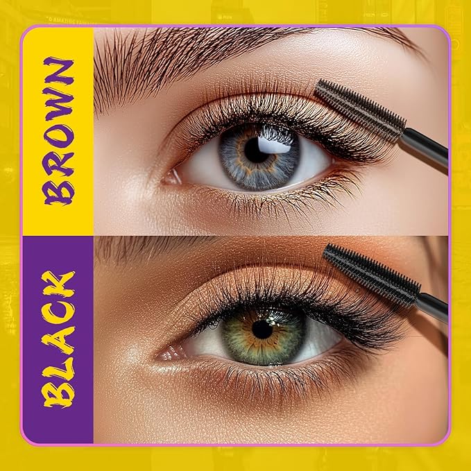 Volumizing & Lengthening Mascara - Waterproof, Smudge-Proof, Buildable Formula for Clump-Free Lashes - Adds Natural Volume & Length - Sweatproof, Long-Lasting, Curling - Easy to Apply