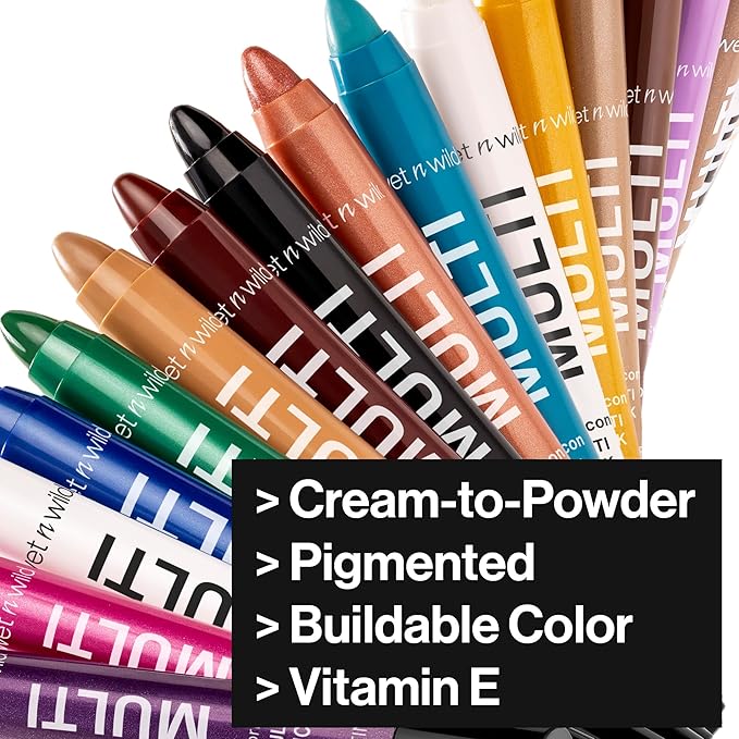 wet n wild Color Icon Cream Eyeliner Eyeshadow Multi-Stick, Moisturizing, Nourishing Velvety Cream-to-Powder Buildable & Blendable Formula, Cruelty-Free & Vegan - Nocturnal Behavior (Pack of 2)