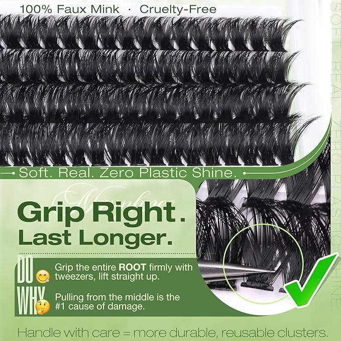 D-Curly Cluster Eyelash Extensions 480Pcs Volume Lash Extensions DIY Eyelash Extensions for Beginners Wispy Eyelash Clusters Natural Full Thick Individual Lashes Clusters (60D 80D 100D Mixed, 10-16MM)