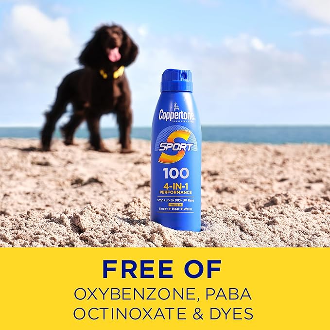 Coppertone SPORT Continuous Sunscreen Spray Broad Spectrum SPF 15 (5.5 Ounce) (Packaging may vary)