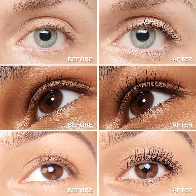 MYSTER ROSEY Mascara for Older Women, Tubing Mascara Black - Lengthening, Volumizing & Curling, Smudge-Proof, Washable, Add Jojoba Oil and Castor Oil, Vegan & Cruelty-Free - 0.4 Fl Oz (Pack of 1)