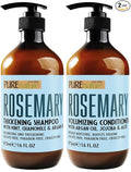 Rosemary Shampoo and Conditioner Set - Sulfate Free Formula with Mint - Volumizing Products and Thickening Care for Thinning Hair Women and Men - 16 Fl Oz (Set of 2)