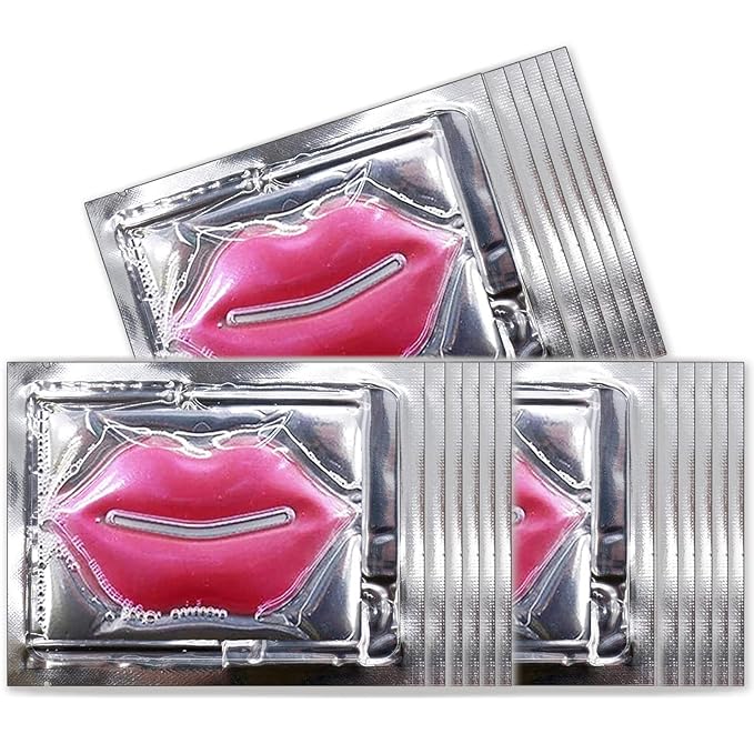 30 PCS Collagen Lip Mask Crystal Mouth Care Gel Pads for Moisturizing & Reducing Chapped, Smoothing Fine Lines-Lip Patches for Firms & Hydrate