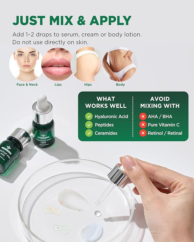 Matrixyl 3000 Peptide Serum [3-Pack Best Value](10ml x 3) – Helps Smooth Fine Lines, Face,Neck Hands Décolleté, DIY Booster Pure Peptide Complex Anti-Aging, Collagen Boosting Wrinkle Treatment