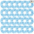 Silk Satin Scrunchies for Women Girls 24 PCS Hair Scrunchies Silk Satin Hair Ties for Thick Hair Bulk Hair Ties Hair Accessories