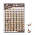 JMS&JMS Brown Fairy Lash Clusters, Brown Spiky Wispy Natural Eyelash Clusters, Anime Manga eyelash clusters, Invisible Band Fairy Lashes (C-8-18Mix)