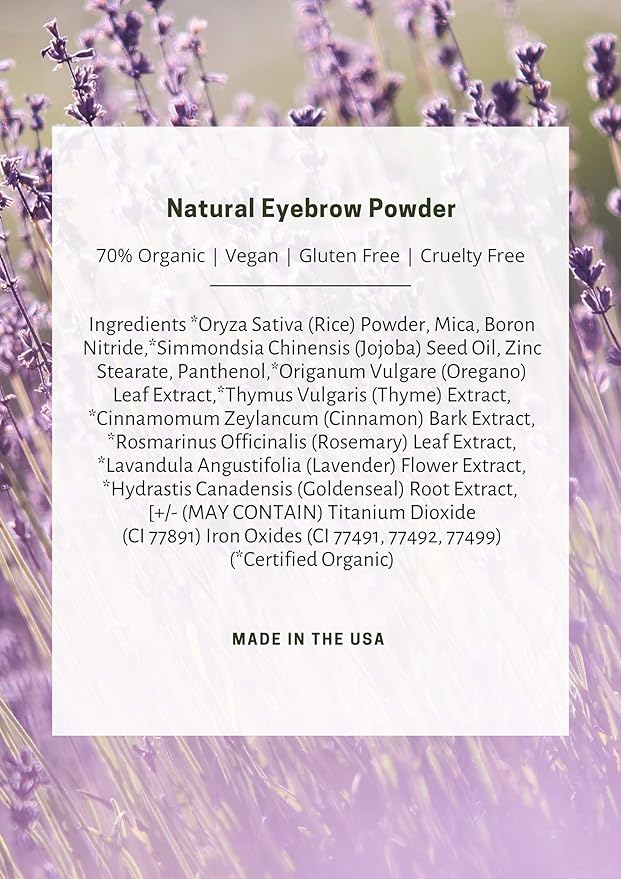 Mom's Secret 100% Natural Eyebrow, Organic, Vegan, Eyebrow Powder, Gluten Free, Cruelty Free, Made in the USA, 2.5 g. (Blonde)