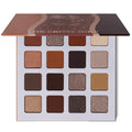 Juvia's Place Coffee Shop Eyeshadow Palette - 16 Pan Palette, Tan, Auburn, & Rich Dark Chocolate, Mattes and Shimmers, Highly Pigmented and Buttery Texture