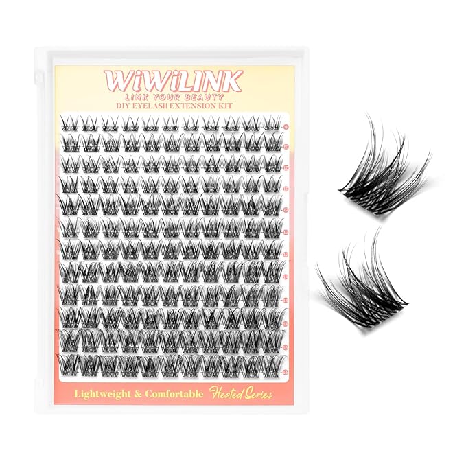 Natural Lash Clusters Wispy Filt DIY Lash Extension 8-16mm Eyelash Clusters D Curl Individual Eye Lashes Natural Look Invisible Band LuxeBold Eyelashes Cluster Eyelash Extensions Clear Band