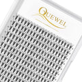 QUEWEL Cluster Lashes 240Pcs Individual Lash 20D 0.07C Curl 15mm Knot-Free Lash Extensions Clusters Lashes Soft&Natural False Eyelashes Individual DIY Eyelash Extension at Home(20D 0.07C 15)