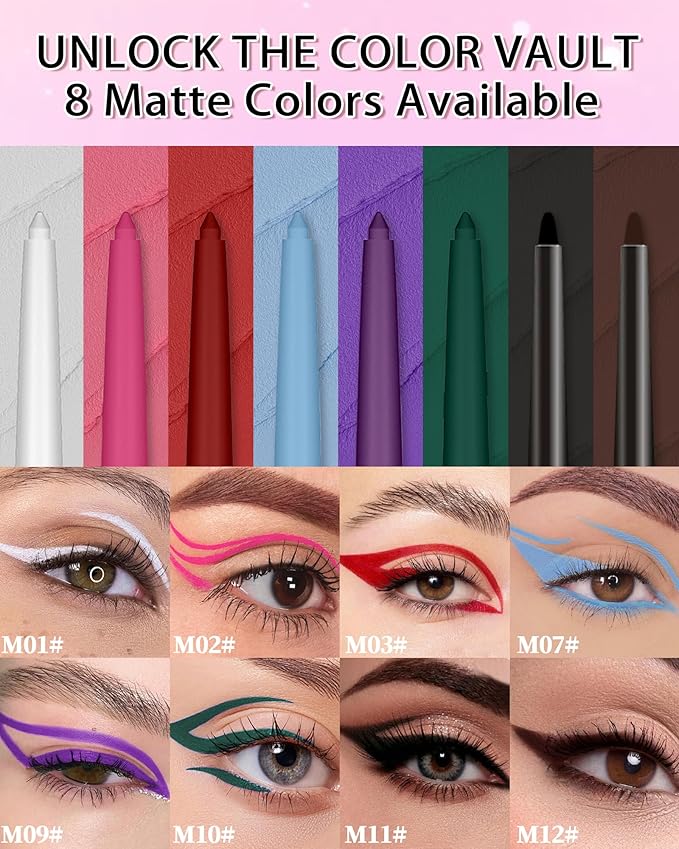 Brown Gel Eyeliner for Mature Women, Waterproof Smudge-proof Gel Eyeliner Pencil,Long Lasting Cream Matte Eye Liner Pen Retractable Eyebrow Makeup Pen with Built-in Sharpener for Older Women 1 Pc