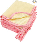 Pink Exfoliating Wash Cloths, 5 Pack, 9.4 x 7.8 inches, Nylon/Cotton, Dual-sided, Machine Washable