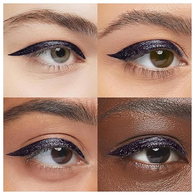 Liquid Eyeliner - Hypoallergenic Eyeliner w/ Fine Brush Tip, Long-Lasting Waterproof Eye Liner - Cruelty-Free, Vegan, Hypoallergenic, Gluten-Free, Smooth Application Liquid Eye Liner, Dark Purple 2mL