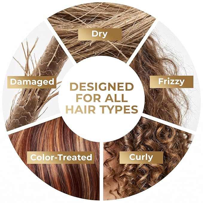 VAO Deep Conditioning Hair Mask for Damaged Hair - Hydrating Hair Mask for Damaged Dry Hair with Argan Oil, Shea Butter, Keratin + Hyaluronic Acid - Hair Repair Treatment for Dry & Color Treated Hair