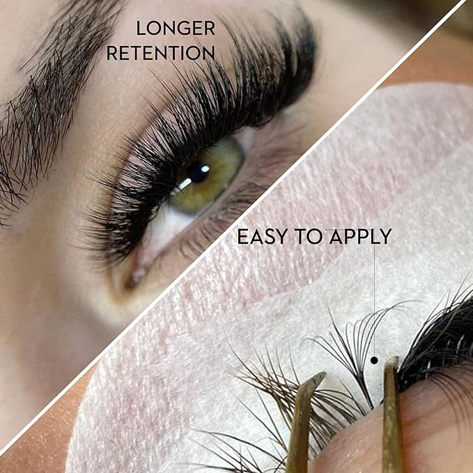 One V Salon Pro 8D Camellia Promade Loose Fans, 500 Premade Layered Volume Lash Fans | D Curl | 0.07 mm | 11-13-15 mm Mixed in Each Fan | Thin Base, Hand-Crafted Eyelash Extensions (8D-D-Curl)