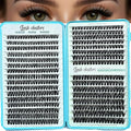 Wispy Lash Clusters 640pcs Eyelash Cluster Extensions 60D+80D Curl Individual False Eyelashes 9-16mm Natural Fluffy Mink Lash Clusters Extension Kit