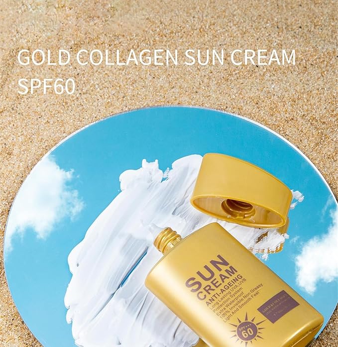 Anti Aging Sunscreen SPF 100 for Face and Body, Sun Screen Protector Walerproof, Non Greasy, Light and Smooth Feel Sunscreen Lotion Moisture Sun Cream, Beach Essentials for Women (SPF 100)
