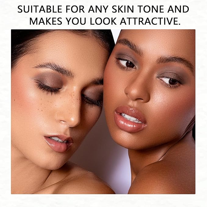 2PCS Naked Eyeshadow Palette Makeup Set with Brush,Natural Flawless Eye Shadow Palette Makeup,Highly Pigmented Neutral Nude Eye Shadow Palette,Waterproof Matte Eyeshadow Palette