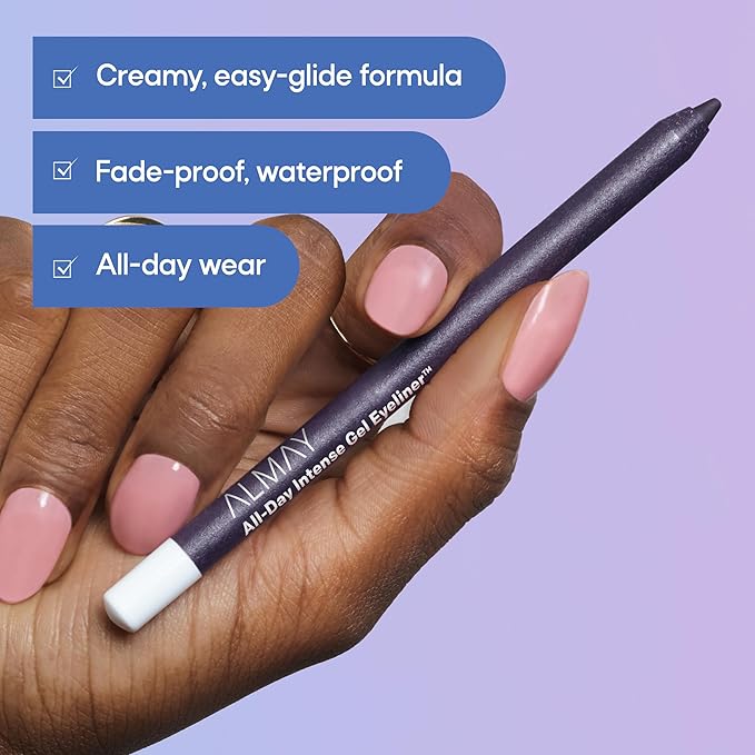 Almay Gel Eyeliner, Waterproof, Fade-Proof Eye Makeup, Easy-to-Sharpen Liner Pencil (Packaging May Vary), 100 All-day Grey, 0.045 oz