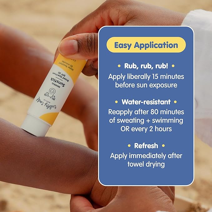 TUBBY TODD Mineral Sunstick - Broad Spectrum SPF 30 Sunscreen for Kids - Water-Resistant Stick Sunscreen for Body & Face - Safe for Sensitive Skin - 1 Pack, 0.5 oz