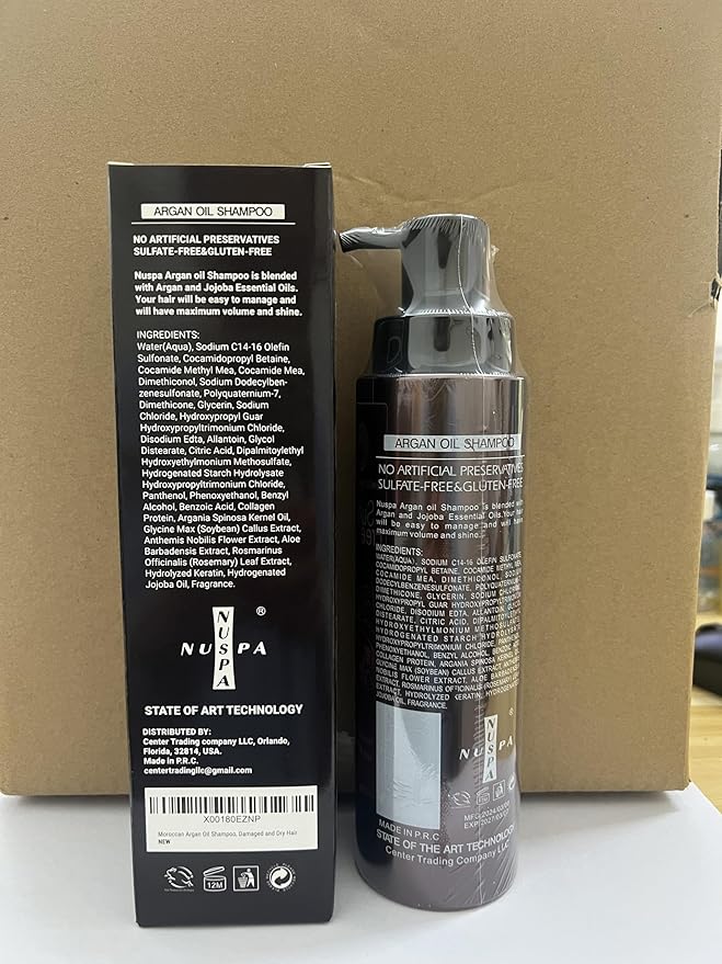 BINGO HAIR CARE Moroccan Argan Oil Shampoo - Sulfate Free, Anti Frizz Hydrating Thickening Care for Women and Men - Deep Moisturizing Treatment for Color Treated, Curly, Frizzy, Damaged and Dry Hair