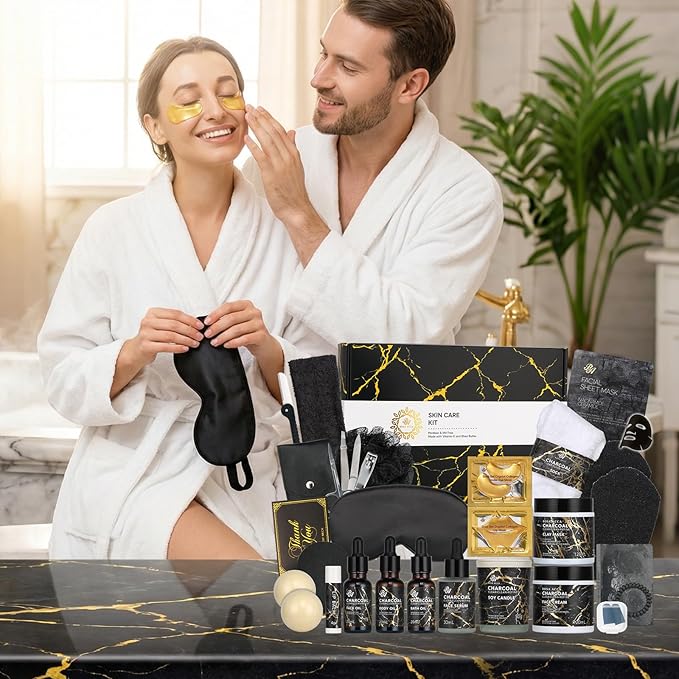 Mothers Day Gift for Mom, 30pcs Skin Care Set for Women & Men, Body & Facial Kit Gift, Face Cream, Self Care Kit, Face Serum, Bath & Body Gift Basket Set, Birthday, Christmas, Anniversary, Wife
